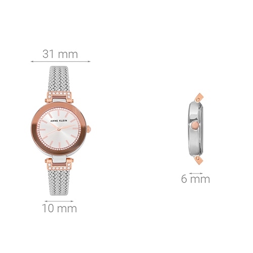 Đồng hồ ANNE KLEIN 31 mm Nữ AK/1907SVRT Màu Bạc