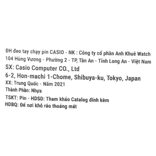 Đồng hồ CASIO 26 mm Nam MQ-27-7EDF Màu Đen