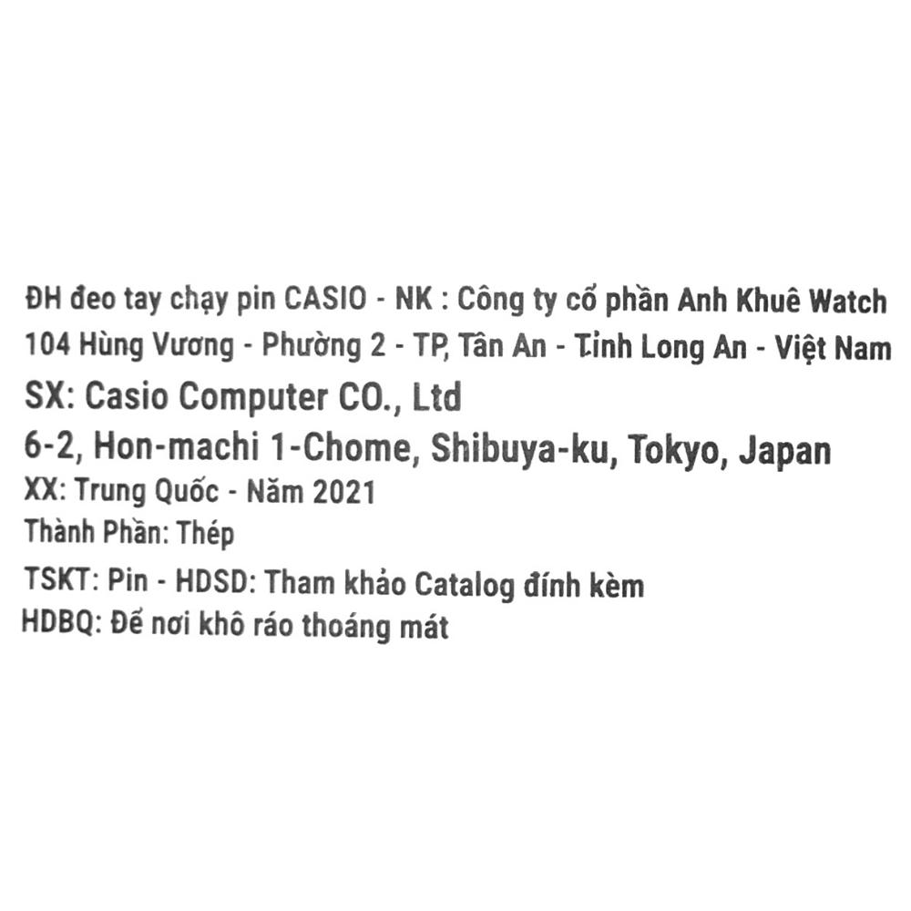 Đồng hồ Nam Casio MTP-1308D-1AVDF