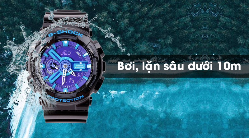 Đồng hồ nam G-Shock GA-110HC-1ADR có độ chống nước 20 ATM Đồng hồ nam G-Shock GA-110HC-1ADR có độ chống nước 20 ATM