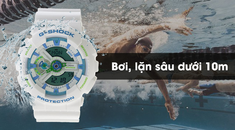Đồng hồ nam G-Shock GA-110WG-7ADR có độ chống nước 20 ATM Đồng hồ nam G-Shock GA-110WG-7ADR có độ chống nước 20 ATM