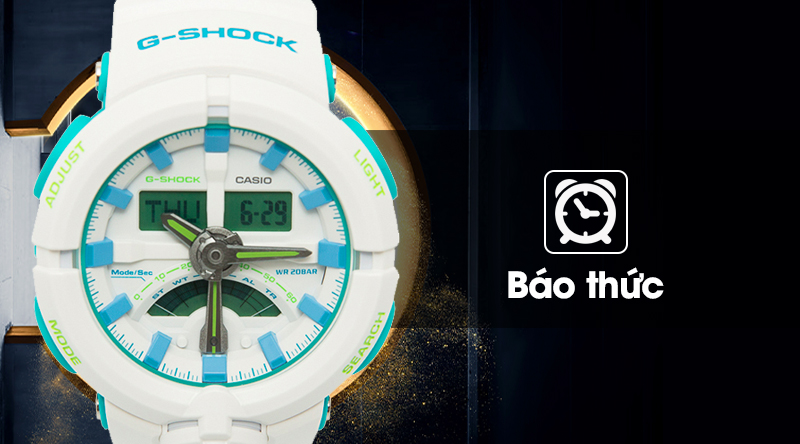 Đồng hồ Nam G-Shock GA-500WG-7ADR có chế độ báo giờ hàng ngày Đồng hồ Nam G-Shock GA-500WG-7ADR có chế độ báo giờ hàng ngày