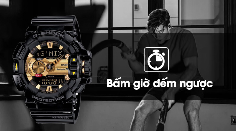 Đồng hồ nam G-Shock GBA-400-1A9DR có đồng hồ bấm giờ đếm ngược Đồng hồ nam G-Shock GBA-400-1A9DR có đồng hồ bấm giờ đếm ngược