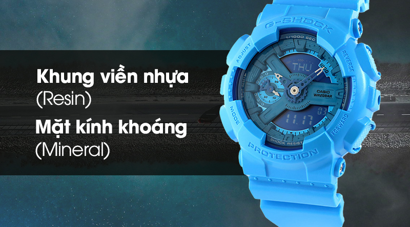 Đồng hồ nam G-Shock GMA-S110VC-2ADR có khung viền nhẹ, mặt kính trong suốt Đồng hồ nam G-Shock GMA-S110VC-2ADR có khung viền nhẹ, mặt kính trong suốt