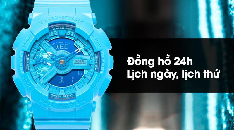 Đồng hồ nam G-Shock GMA-S110VC-2ADR có đồng bộ 24h, lịch thứ và lịch ngày Đồng hồ nam G-Shock GMA-S110VC-2ADR có đồng bộ 24h, lịch thứ và lịch ngày