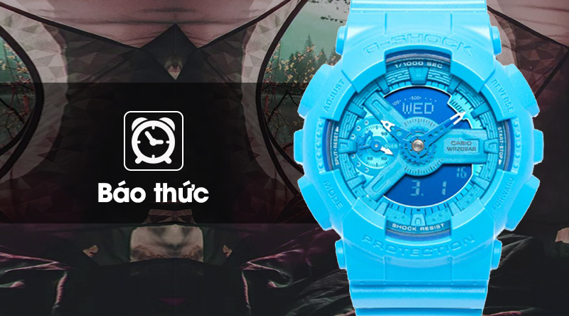 Đồng hồ nam G-Shock GMA-S110VC-2ADR có báo thức Đồng hồ nam G-Shock GMA-S110VC-2ADR có báo thức