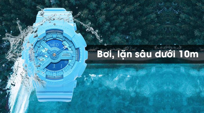 Đồng hồ nam G-Shock GMA-S110VC-2ADR có hệ số chống nước 20 ATM Đồng hồ nam G-Shock GMA-S110VC-2ADR có hệ số chống nước 20 ATM