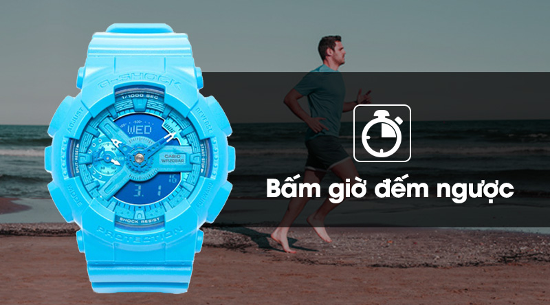 Đồng hồ nam G-Shock GMA-S110VC-2ADR có bấm giờ đếm ngược Đồng hồ nam G-Shock GMA-S110VC-2ADR có bấm giờ đếm ngược