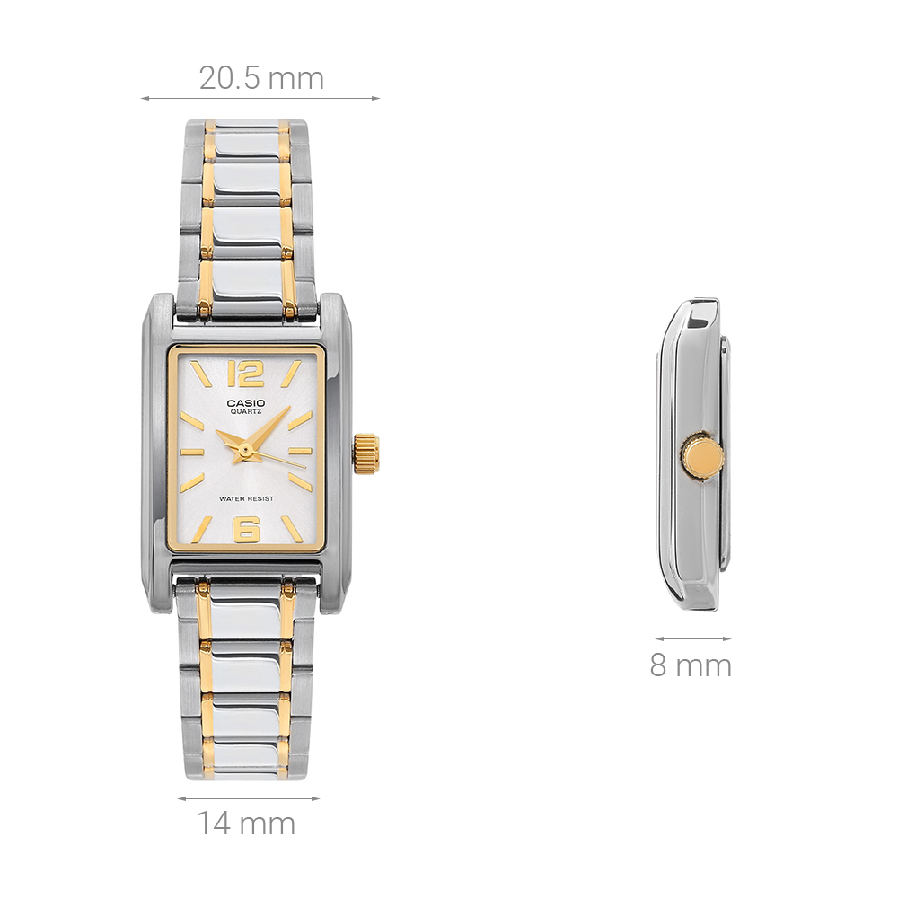 Đồng hồ CASIO Timeless 20.5 mm Nữ LTP-1235SG-7ADF Màu Bạc