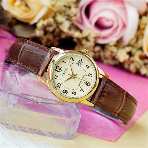 Đồng hồ Nữ Casio LTP-V002GL-9BUDF Màu Nâu