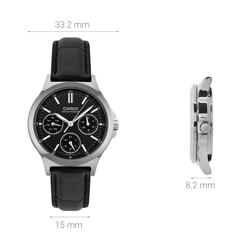 Đồng hồ CASIO 33.2 mm Nữ LTP-V300L-1AUDF Màu Đen