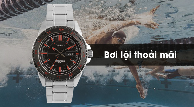 Đồng hồ Casio MTD-1078D-1A1VDF sở hữu độ chống nước tới 10 ATM Đồng hồ Casio MTD-1078D-1A1VDF sở hữu độ chống nước tới 10 ATM
