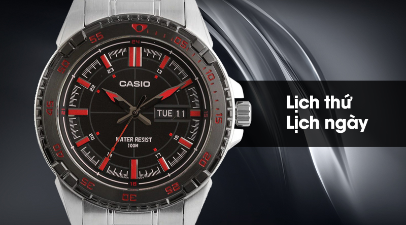Đồng hồ Casio MTD-1078D-1A1VDF hỗ trợ thêm lịch thứ, ngày hữu ích Đồng hồ Casio MTD-1078D-1A1VDF hỗ trợ thêm lịch thứ, ngày hữu ích