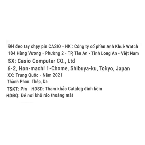 Đồng hồ CASIO 38 mm Nam MTP-1183Q-9ADF Màu Nâu