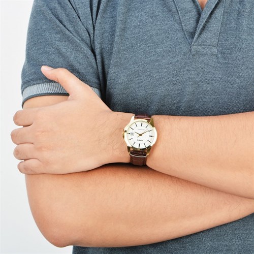 Đồng hồ CASIO 41.5 mm Nam MTP-V004GL-7AUDF Màu Nâu