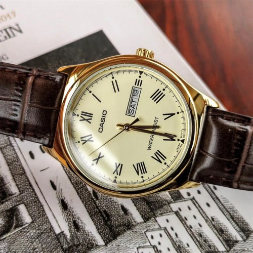 Đồng hồ CASIO 38 mm Nam MTP-V006GL-9BUDF Màu Nâu