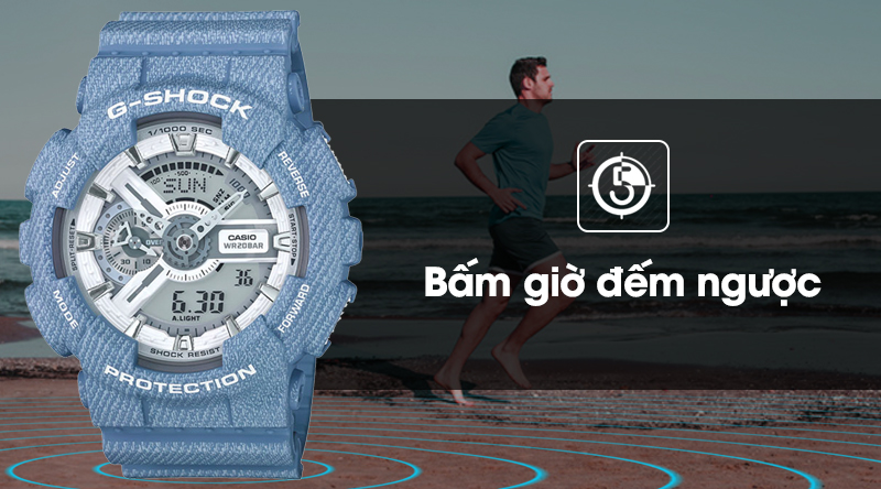 Đồng hồ nam G-Shock GA-110DC-2A7DR có đồng hồ bấm giờ đếm ngược Đồng hồ nam G-Shock GA-110DC-2A7DR có đồng hồ bấm giờ đếm ngược