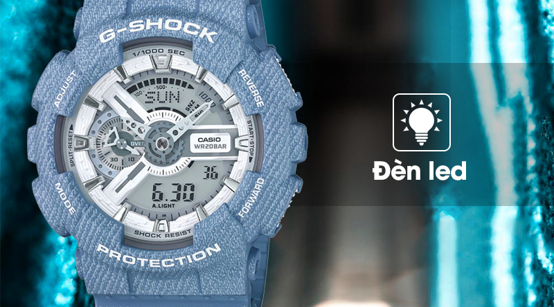 Đồng hồ nam G-Shock GA-110DC-2A7DR có đèn led cực sáng Đồng hồ nam G-Shock GA-110DC-2A7DR có đèn led cực sáng