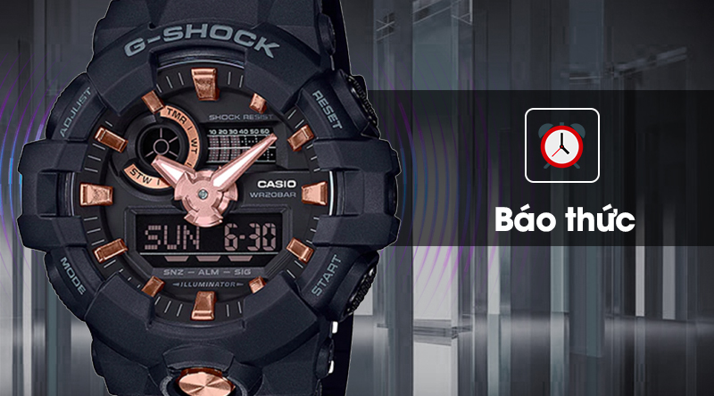 Đồng hồ nam G-Shock GA-710B-1A4DR có báo thức Đồng hồ nam G-Shock GA-710B-1A4DR có báo thức