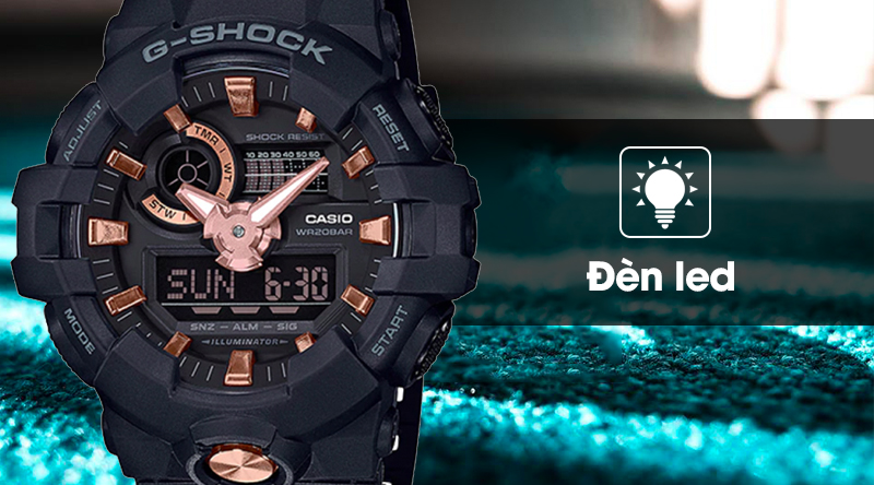 Đồng hồ nam G-Shock GA-710B-1A4DR có đèn LED Đồng hồ nam G-Shock GA-710B-1A4DR có đèn LED