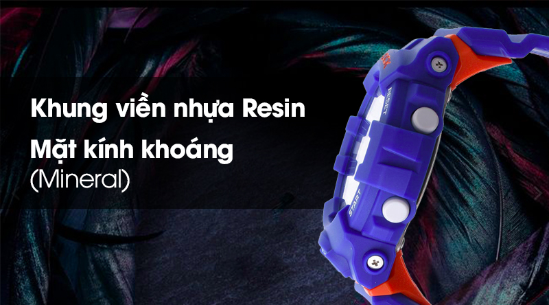 Đồng hồ nam G-Shock GBA-800DG-2ADR có khung viền cứng cáp, mặt kính chắc chắn