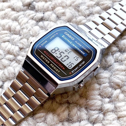 Đồng hồ Nam Casio A168WA-1WDF Màu Bạc