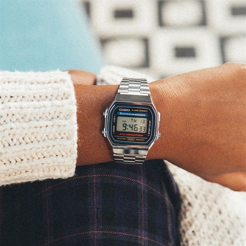 Đồng hồ Nam Casio A168WA-1WDF Màu Bạc