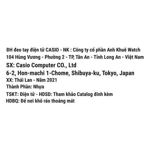 Đồng hồ CASIO 43.7 mm Nam AE-1000W-1A3VDF Màu Đen