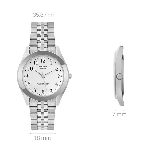 Đồng hồ CASIO 35.8 mm Nam MTP-1129A-7BRDF Màu Bạc
