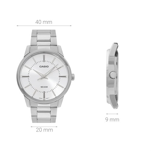Đồng hồ CASIO 40 mm Nam MTP-1303D-7AVDF Màu Bạc