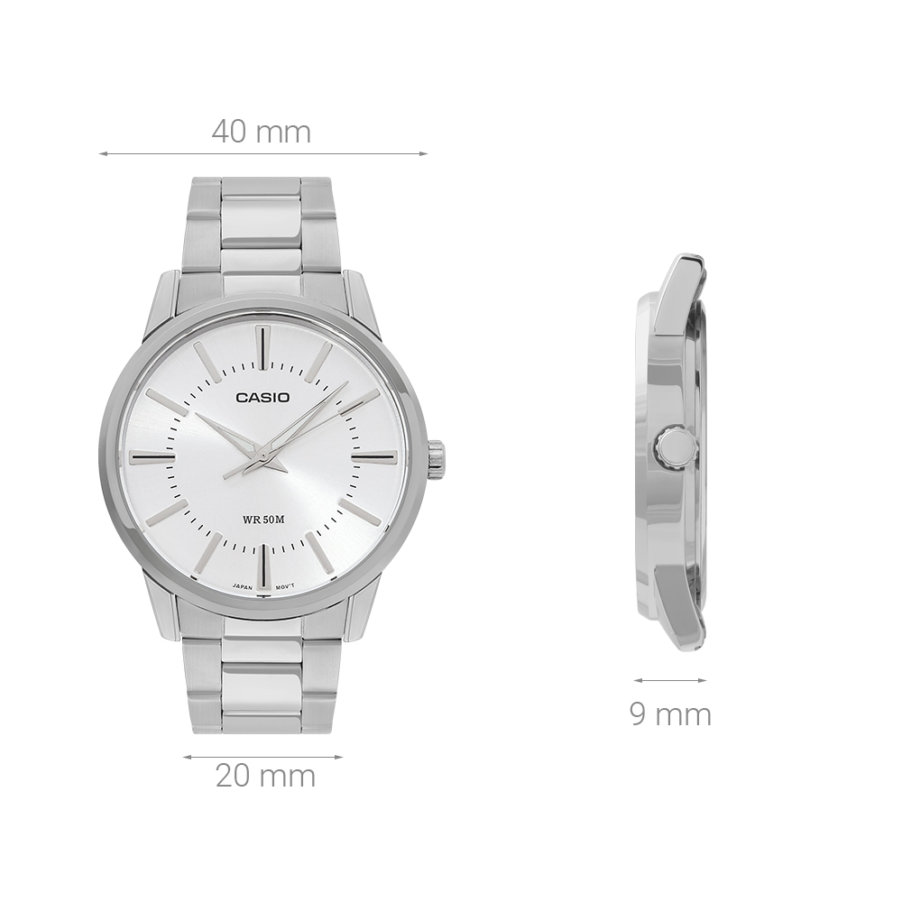Đồng hồ CASIO Timeless 40 mm Nam MTP-1303D-7AVDF Màu Bạc