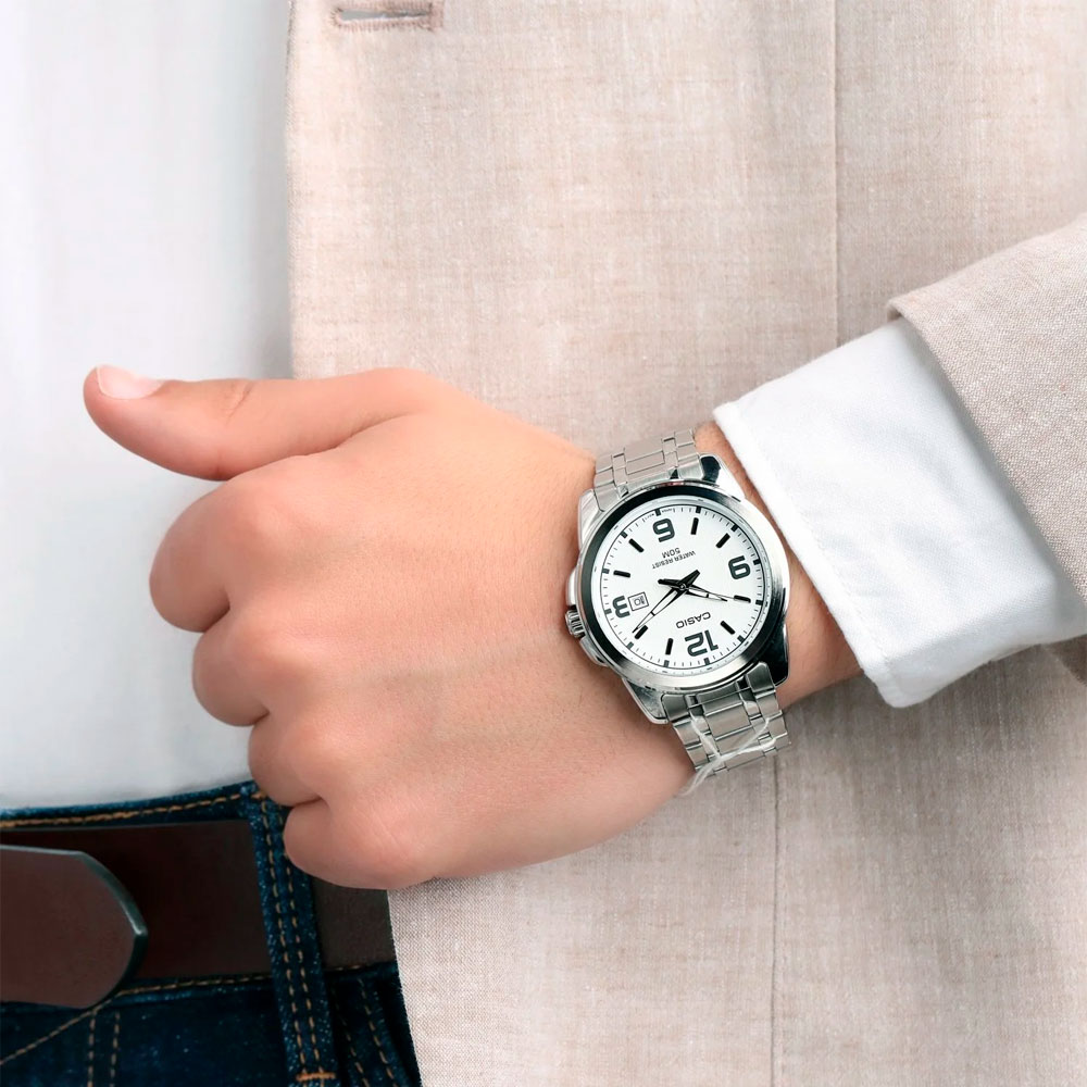 Đồng hồ Casio Timeless 45 mm Nam MTP-1314D-7AVDF Màu Bạc