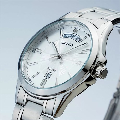 Đồng hồ CASIO 39.9 mm Nam MTP-1381D-7AVDF Màu Bạc