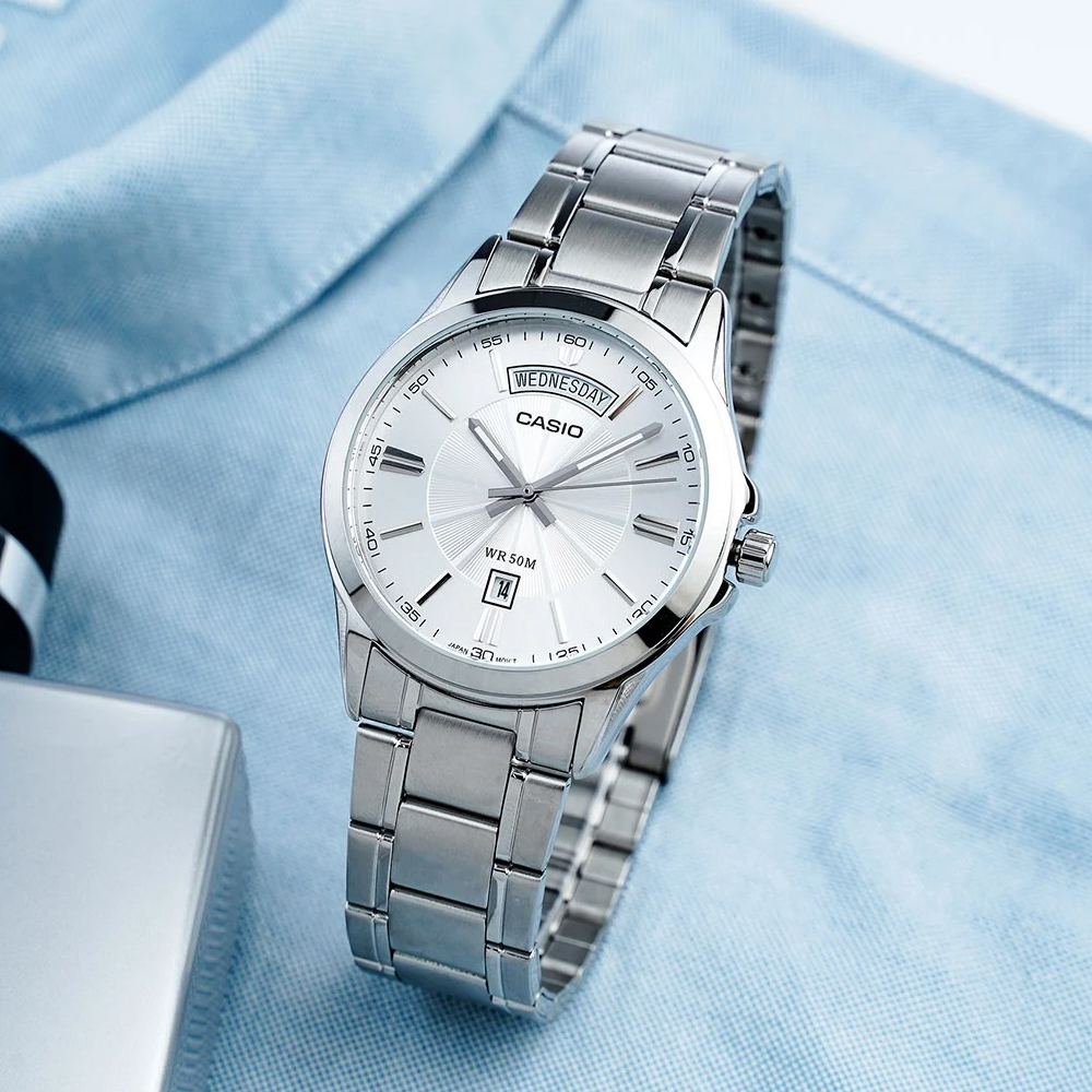 Đồng hồ CASIO Timeless 39.9 mm Nam MTP-1381D-7AVDF Màu Bạc