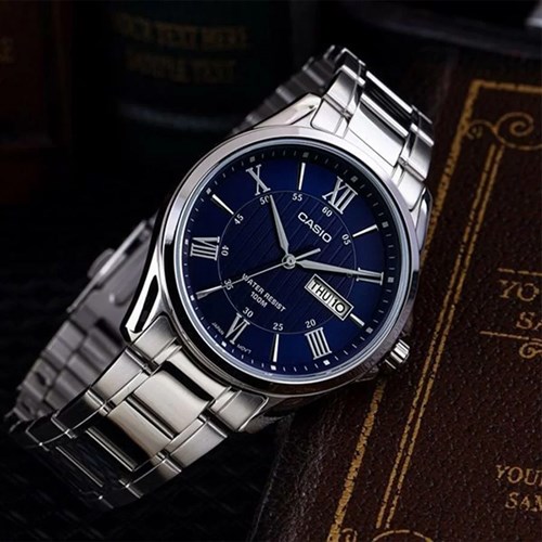 Đồng hồ CASIO 41 mm Nam MTP-1384D-2AVDF Màu Bạc