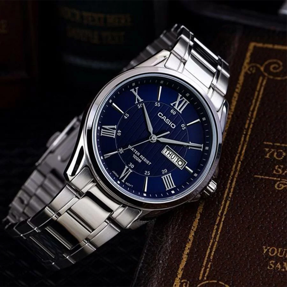 Đồng hồ CASIO Timeless 41 mm Nam MTP-1384D-2AVDF Màu Bạc