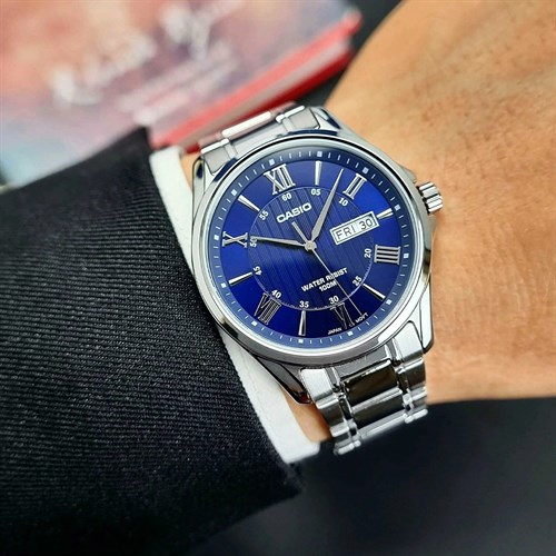 Đồng hồ CASIO 41 mm Nam MTP-1384D-2AVDF Màu Bạc