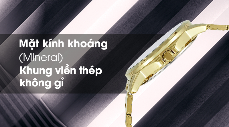 Đồng hồ nam Casio MTP-V005G-7BUDF có lớp vỏ ngoài bền chắc