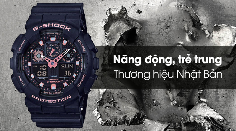 Đồng hồ Nam G-shock GA-100GBX-1A4DR giá rẻ, chính hãng