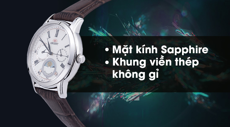 Đồng hồ nữ Orient RA-KA0005A00B có mặt kính cao cấp, khung viền chống oxi hóa