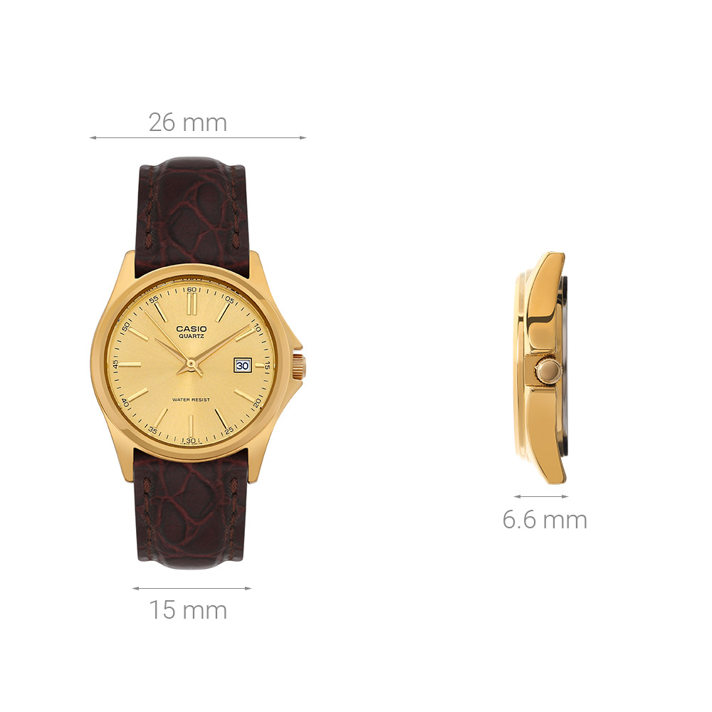 Đồng hồ CASIO 26 mm Nữ LTP-1183Q-9ADF Màu Nâu