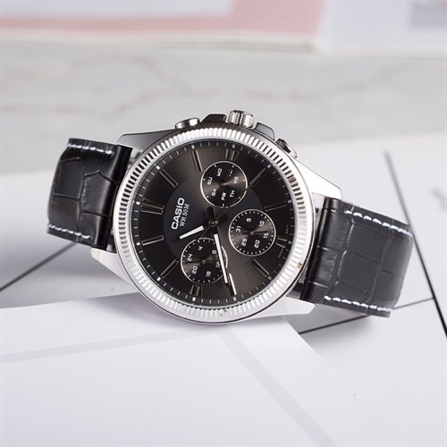 Đồng hồ CASIO 42 mm Nam MTP-1375L-1AVDF Màu Đen