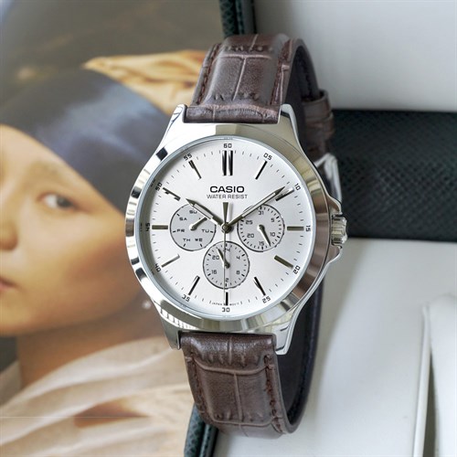 Đồng hồ CASIO 41.5 mm Nam MTP-V300L-7AUDF Màu Nâu