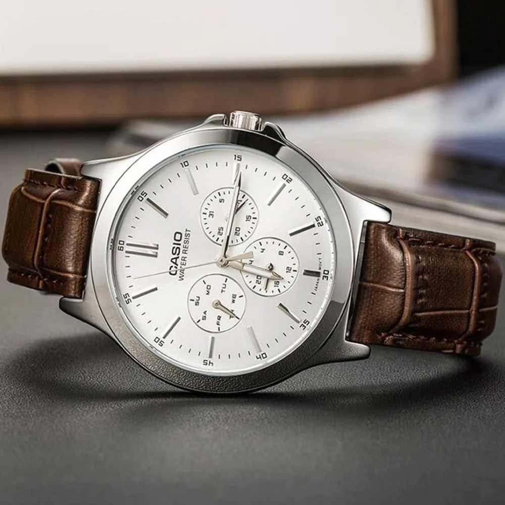 Đồng hồ CASIO Timeless 41.5 mm Nam MTP-V300L-7AUDF Màu Nâu