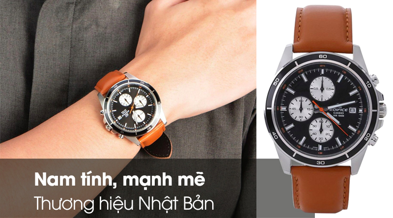 Đồng hồ nam Edifice Casio EFR-526L-1BVUDF có kiểu dáng lịch lãm Đồng hồ nam Edifice Casio EFR-526L-1BVUDF có kiểu dáng lịch lãm