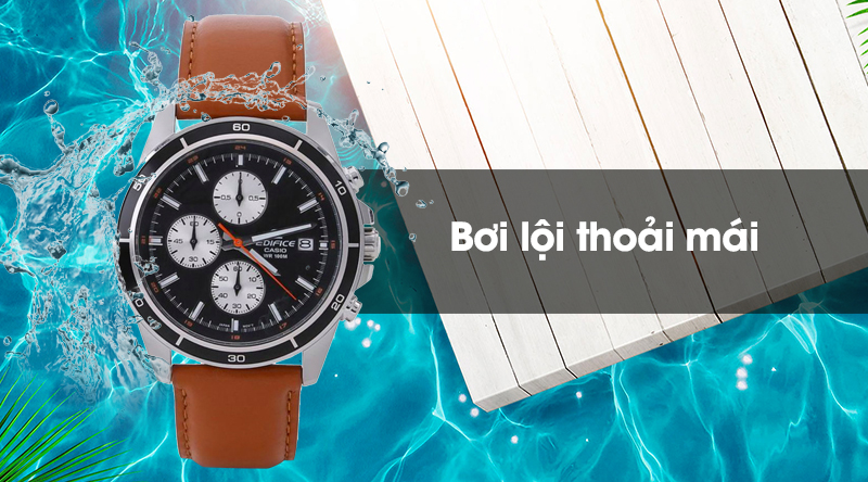 Đồng hồ nam Edifice Casio EFR-526L-1BVUDF có hệ số chống nước 10 ATM Đồng hồ nam Edifice Casio EFR-526L-1BVUDF có hệ số chống nước 10 ATM