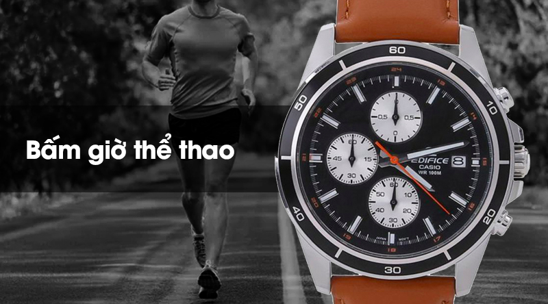 Đồng hồ nam Edifice Casio EFR-526L-1BVUDF có chức năng bấm giờ thể thao Đồng hồ nam Edifice Casio EFR-526L-1BVUDF có chức năng bấm giờ thể thao