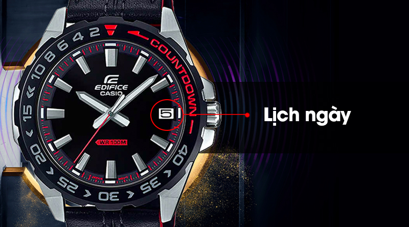 Đồng hồ nam Edifice Casio EFV-120BL-1AVUDF có lịch ngày hữu dụng