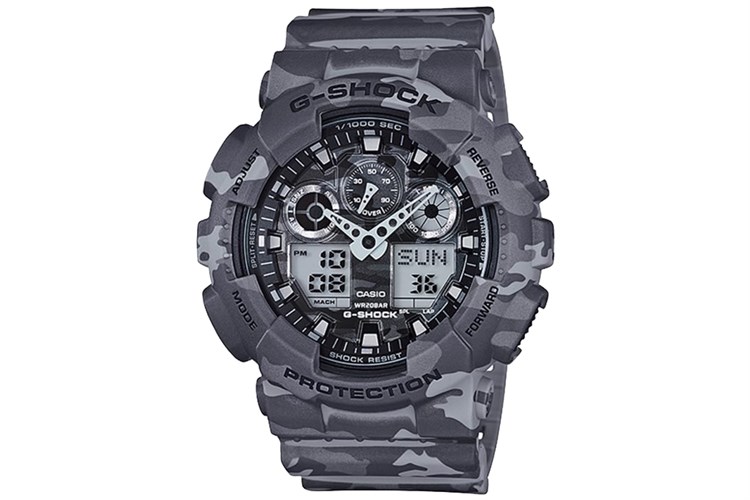 Đồng hồ Nam G-Shock GA-100CM-8ADR Màu Xám