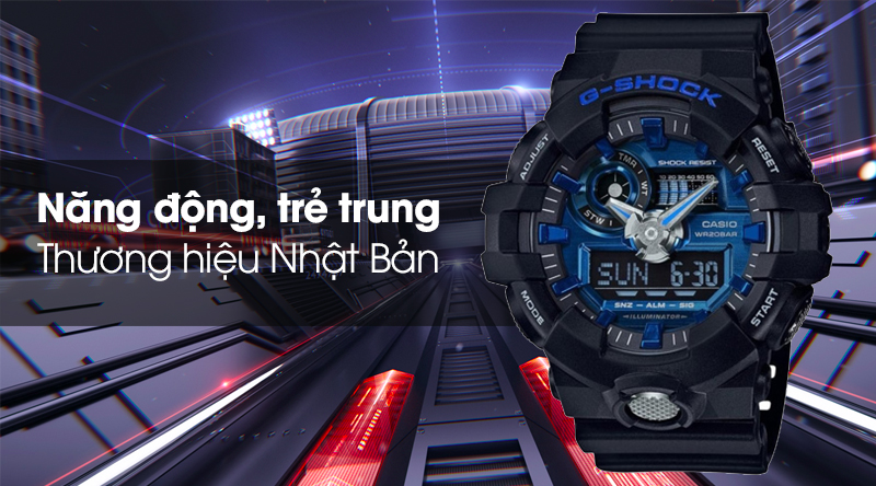 Đồng hồ Nam G-Shock GA-710-1A2DR thiết kế năng động và trẻ trung